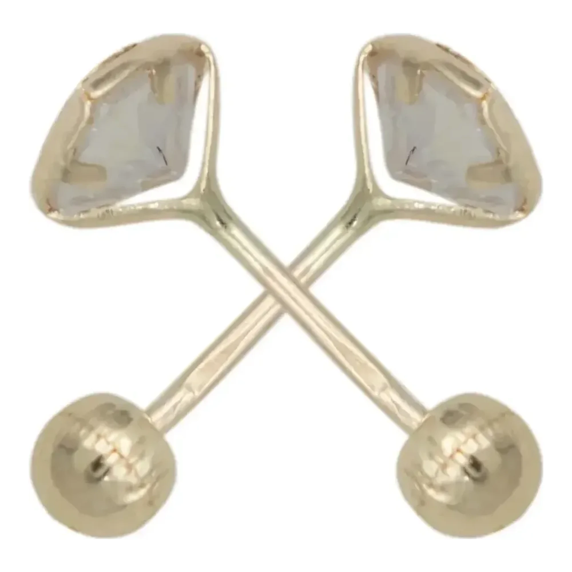 Aretes Broqueles de Oro 10k Corazón con Zirconia 5 mm - Imagen 2