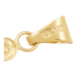 Aretes Broqueles de Oro 10k Lisos Bola - Imagen 3