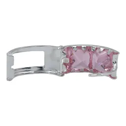 Aretes Colgante Plata 925 Zirconia Rosa Brillante - Imagen 2