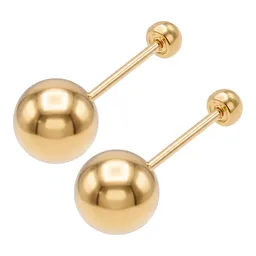 Aretes Dormilona Bola Oro 10k Pulido 5mm para Mujer - Imagen 1