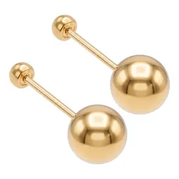 Aretes Dormilona Bola Oro 10k Pulido 5mm para Mujer - Imagen 2