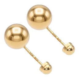Aretes Dormilona Bola Oro 10k Pulido 5mm para Mujer - Imagen 4