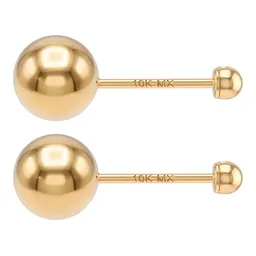 Aretes Dormilona Bola Oro 10k Pulido 5mm para Mujer - Imagen 5