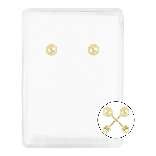 Aretes Dormilona Bola Sólida Oro 10k Unisex - Imagen 1