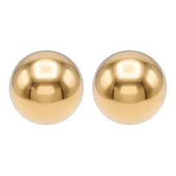 Aretes Dormilona Oro 10k Bola Diseño Liso Pulido - Imagen 5