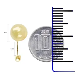 Aretes Dormilona Oro 10k Bola Pulida 6mm - Imagen 3