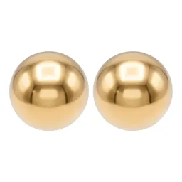 Aretes Dormilona Oro 10k Bola Pulida Clásica para Mujer - Imagen 5