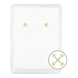 Aretes Dormilona Oro 14k Bola 2mm Minimalista Unisex - Imagen 1