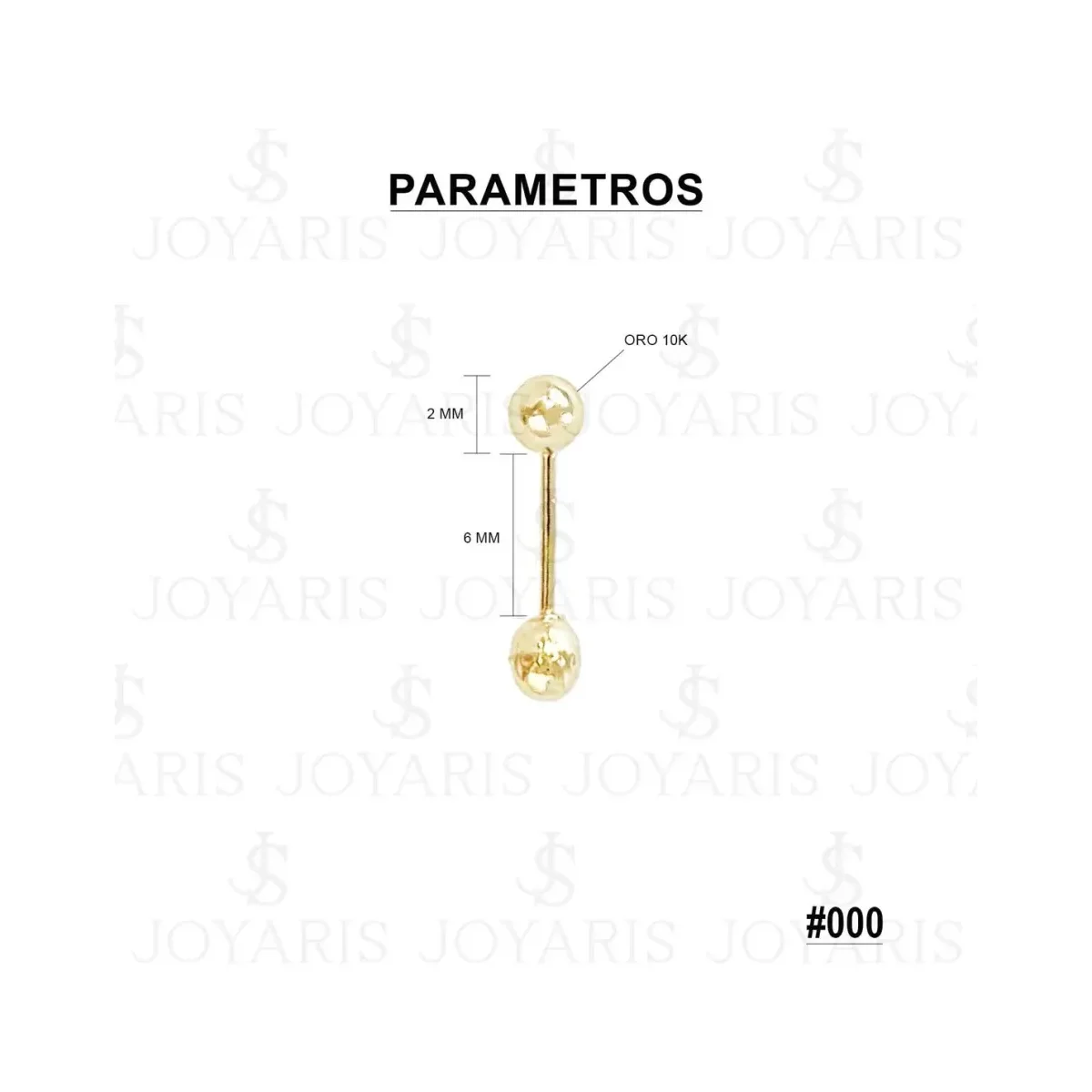 Aretes Dormilona Oro 14k Bola 2mm Minimalista Unisex - Imagen 2