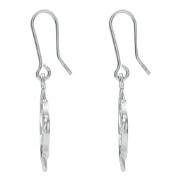 Aretes Gancho Plata 925 Nudo de Bruja con Zirconias Blancas - Imagen 4