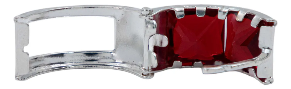 Aretes de plata .925 rojo zirconia huggies mujer — Joyaris