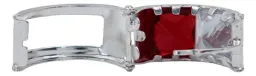 Aretes Huggies Plata 925 con Zirconia Roja para Mujer - Imagen 2