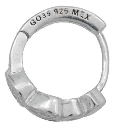 Aretes Huggies Plata 925 Zirconias Corazón Medianos - Imagen 3