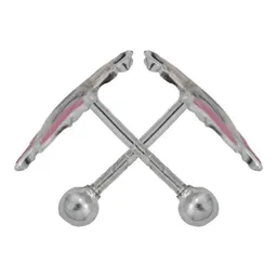 Aretes Huggies Plata 925 Bola Rosa Artesanal Joyería Fina Mexicana - Imagen 2