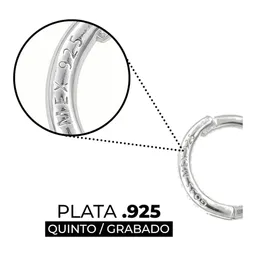 Aretes Huggies Plata 925 Corazón Zirconia Transparente - Imagen 4