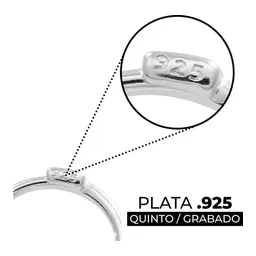 Aretes Huggies Plata 925 Estrella con Zirconia - Imagen 4