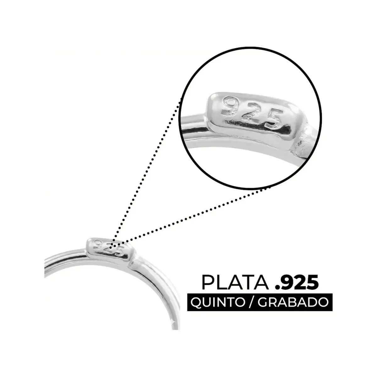 Aretes Huggies Plata 925 Estrella con Zirconia - Imagen 4