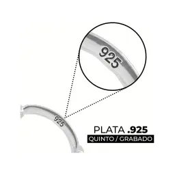 Aretes Huggies Plata 925 Zirconia Naranja Corte Princesa - Imagen 3