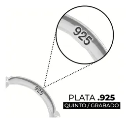 Aretes Huggies Plata 925 con Zirconia Azul Corte Princesa - Imagen 3