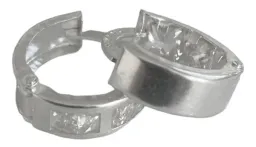 Aretes Arracada Plata 925 con Zirconia Blanca - Imagen 2