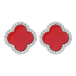 Aretes Mariposa Plata 925 Trébol Cuatro Hojas Zirconia - Imagen 1