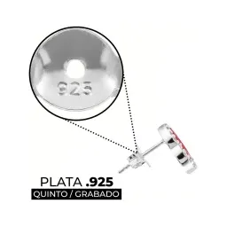 Aretes Mariposa Plata 925 Trébol Cuatro Hojas Zirconia - Imagen 4