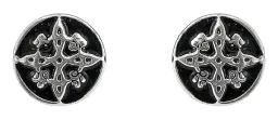 Aretes Broquel Plata 925 Nudo de Bruja Artesanal Protección - Imagen 1