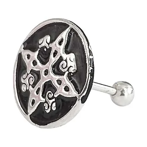 Aretes Broquel Plata 925 Nudo de Bruja Artesanal Protección - Imagen 1