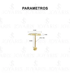 Aretes Oro 10k Infinito con Zirconia - Imagen 2