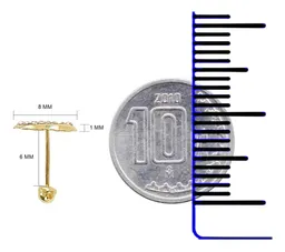 Aretes Oro 10k Infinito con Zirconia - Imagen 3