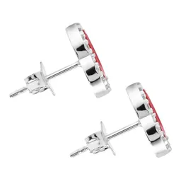 Aretes Plata 925 Trébol Cuatro Hojas Grandes con Zirconia - Imagen 3