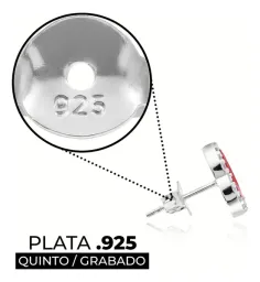 Aretes Plata 925 Trébol Cuatro Hojas Grandes con Zirconia - Imagen 4