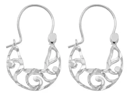 Arracadas Plata 999 Tejido Canasta para Mujer Ligeras - Imagen 2