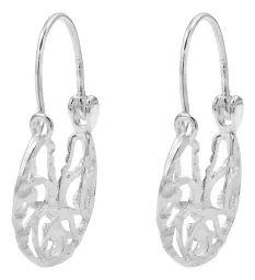 Arracadas Plata 999 Tejido Canasta para Mujer Ligeras - Imagen 3