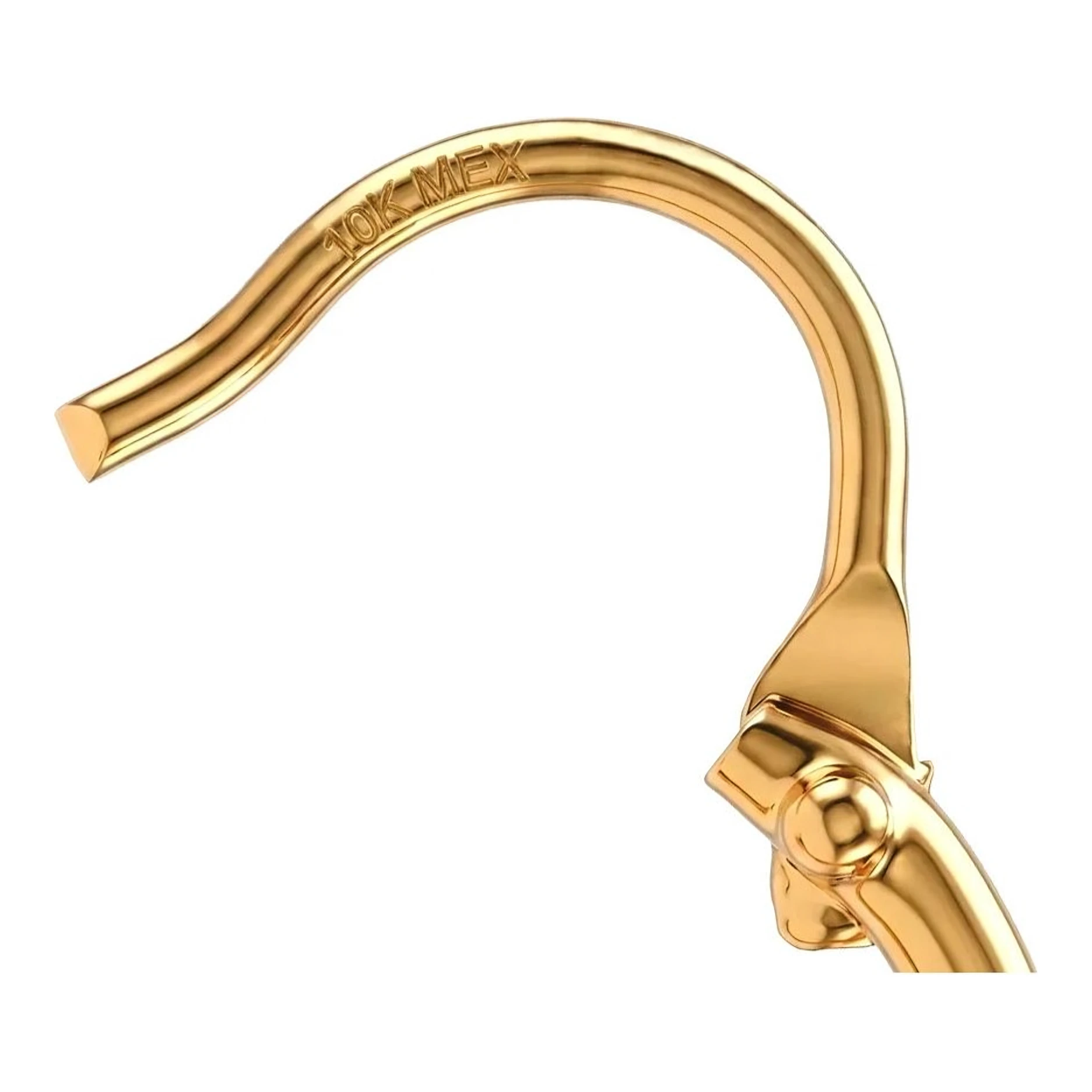 Arracadas de Oro 10k Diseño Moño 10 mm - Imagen 5