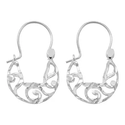 Arracadas Plata 925 Tejido Canasta para Mujer Ligeras - Imagen 2