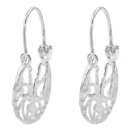 Arracadas Plata 925 Tejido Canasta para Mujer Ligeras - Imagen 3