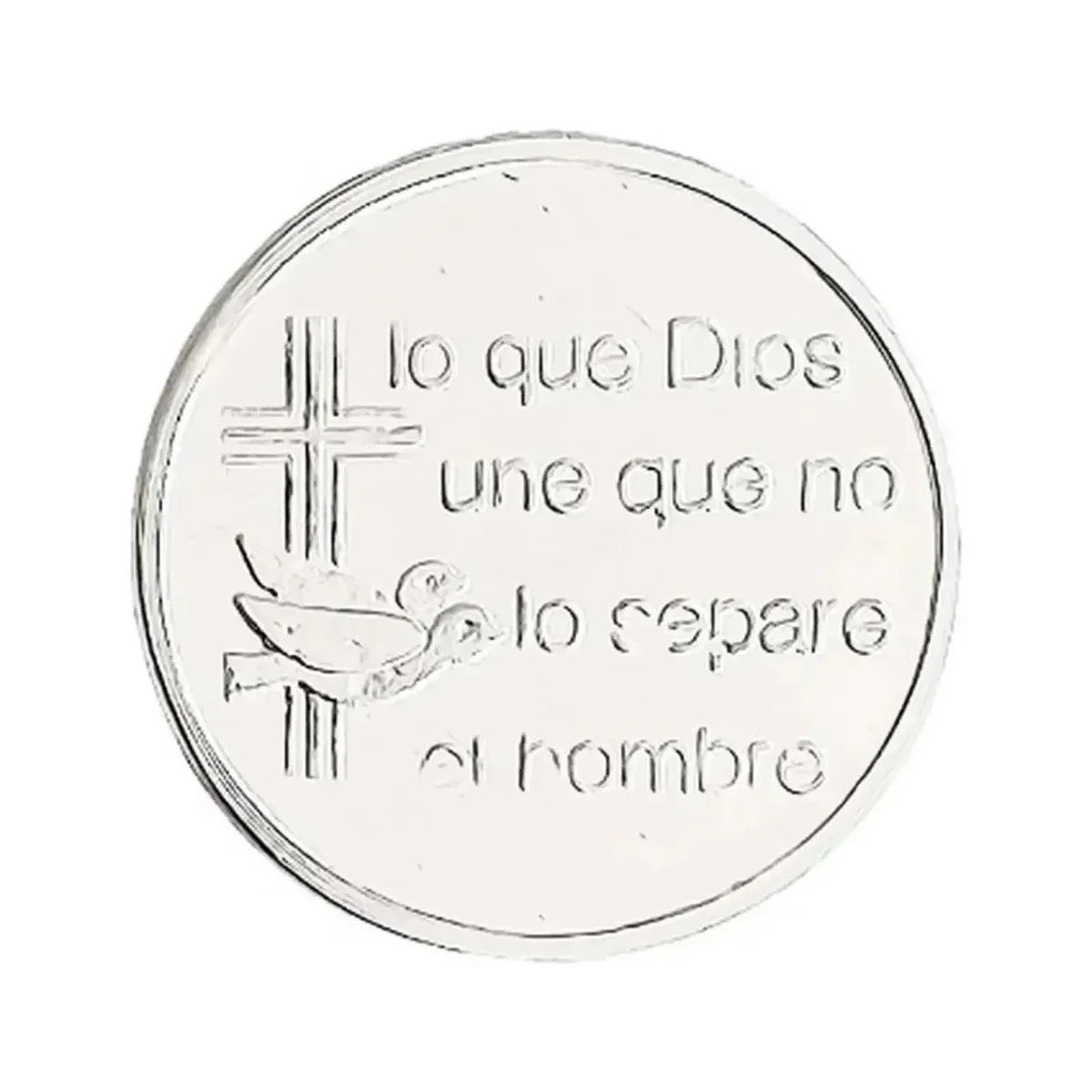 Arras Matrimoniales Plata Ley .999 Diseño Santos Estuche Boda Civil - Imagen 3