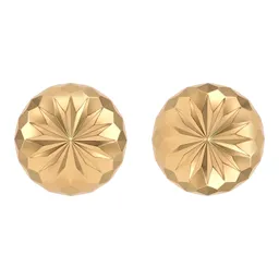 Broqueles de Oro 10k Hongo 2 mm con Broche a Rosca - Imagen 2