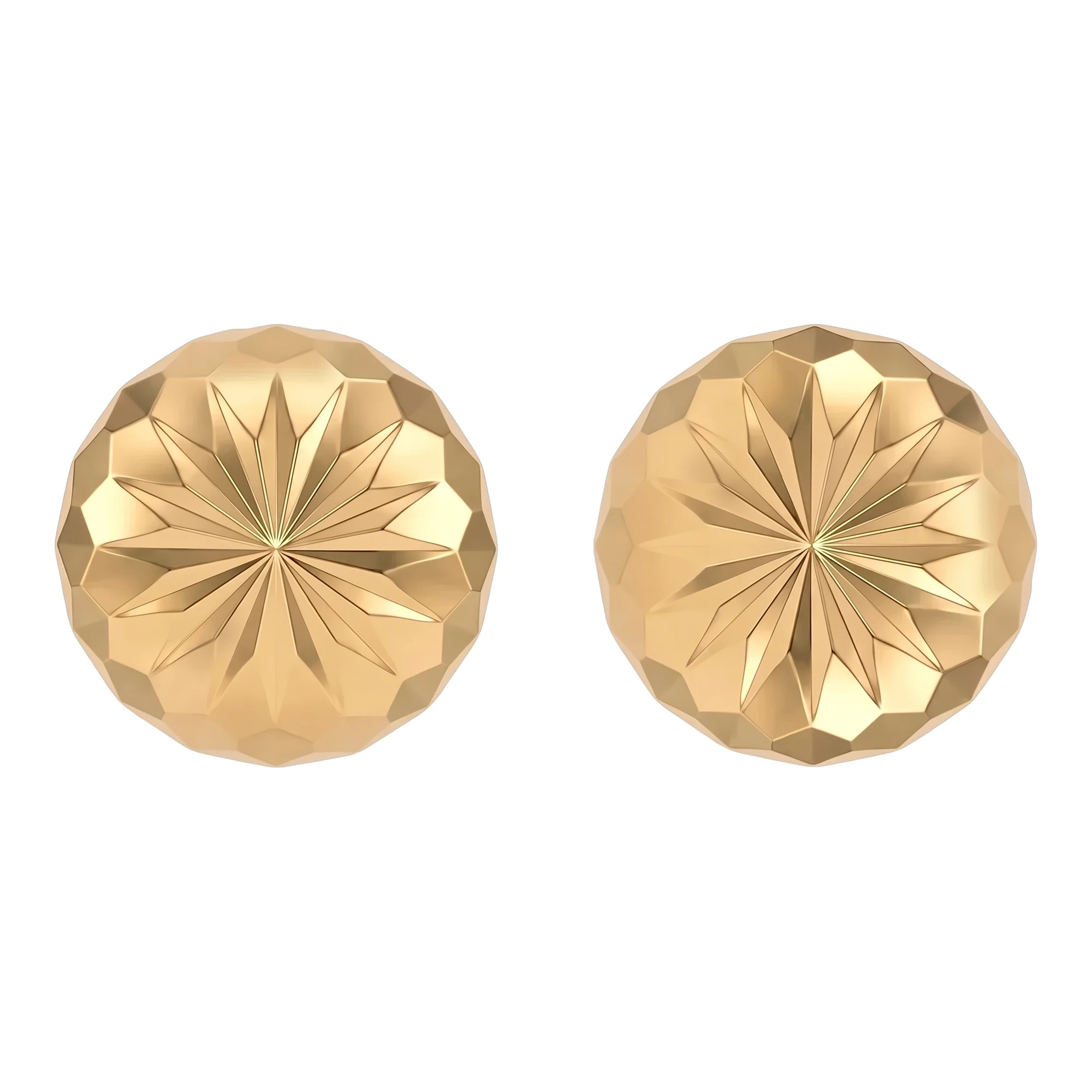 Broqueles de Oro 10k Hongo 2 mm con Broche a Rosca - Imagen 2
