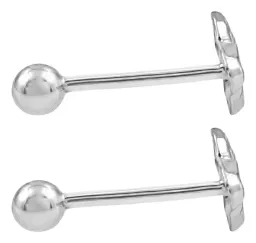 Aretes Broquel Plata 925 Diseño Saturno Lunas Estrellas para Mujer y Hombre - Imagen 2