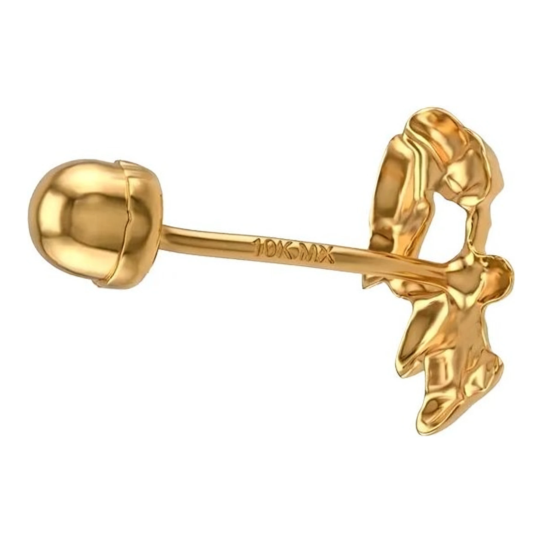 Broqueles de Oro 10k Monito con Gorra 8 mm - Imagen 4