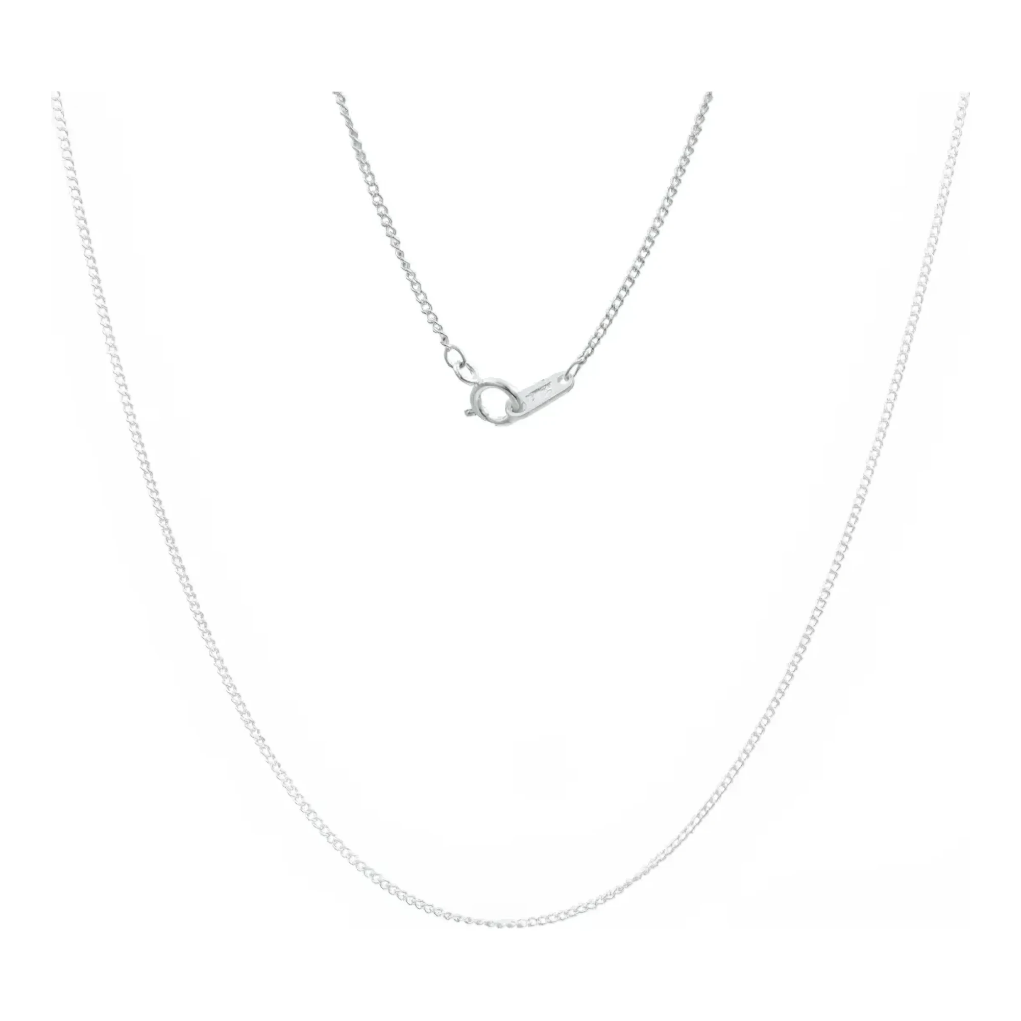Cadena Barbada Cubana Plata .925 45cm - Imagen 1