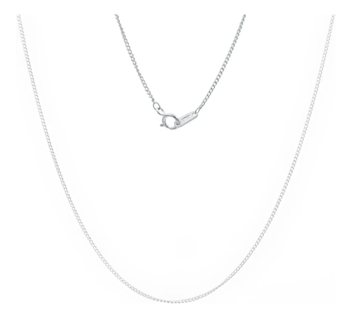 Cadena Barbada Cubana Plata .925 45cm - Imagen 1