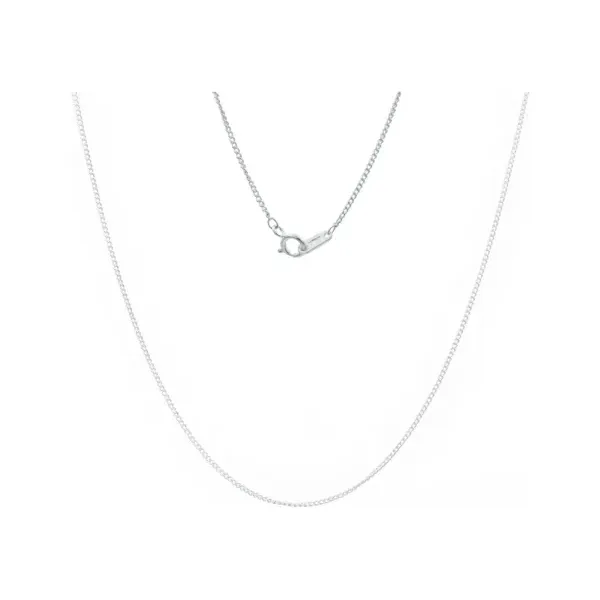 Cadena Barbada Cubana Plata .925 45cm - Imagen 1