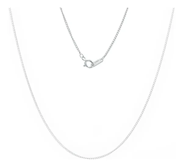 Cadena Barbada Cubana Plata .925 45cm - Imagen 1