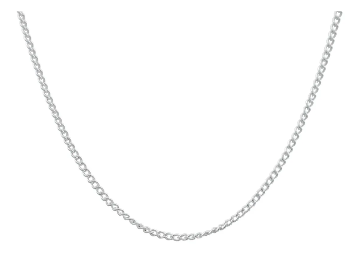 Cadena Barbada Cubana Plata .925 45cm - Imagen 4