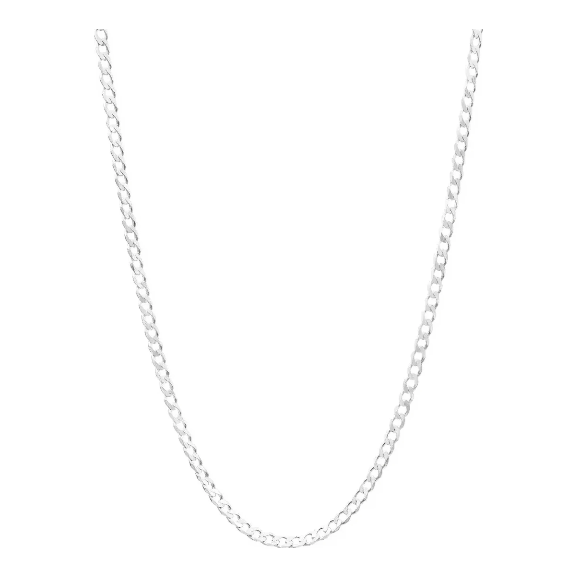 Cadena Barbada Cubana Plata .925 50cm