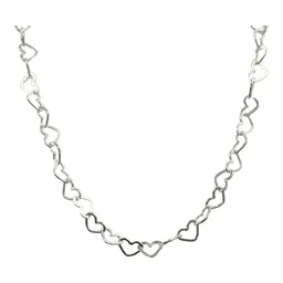 Cadena Collar Plata 925 Tejido Corazones 45cm - Imagen 2