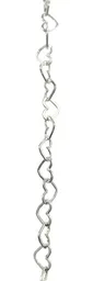 Cadena Collar Plata 925 Tejido Corazones 45cm - Imagen 3